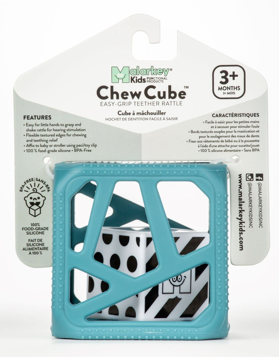 Chew Cube Turquoise by Malarkey Kids – Pacifier Kids Boutique