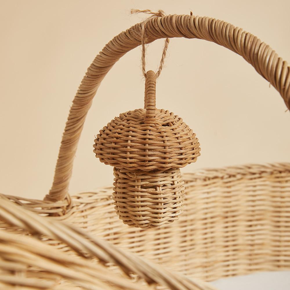 Rattan Acorn Rattle by Olli Ella – Pacifier Kids Boutique