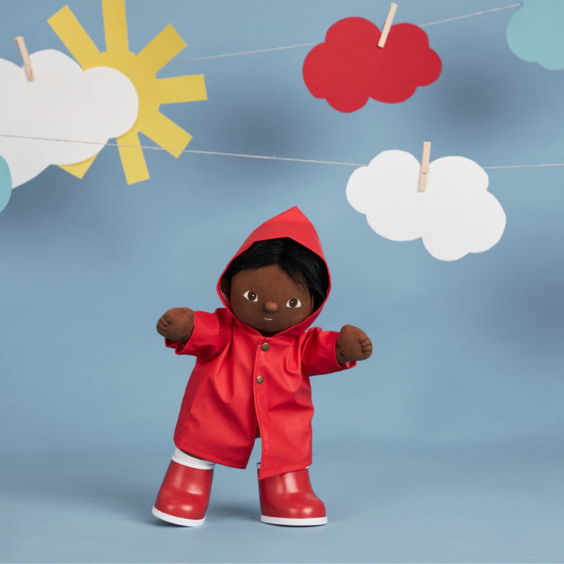 Dinkum Doll Rainy Play Outfit - Red by Olli Ella Toys Olli Ella   