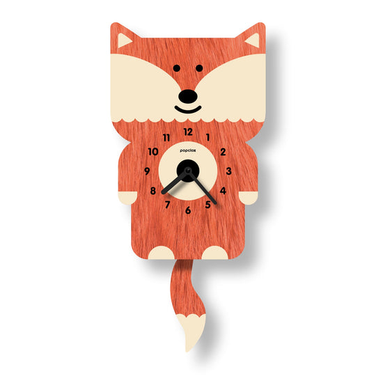 Fox Wood Pendulum Clock by Popclox
