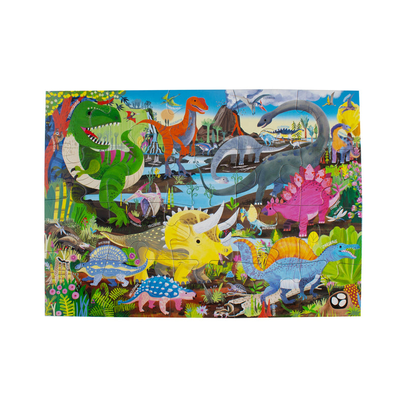 20 Piece Puzzle - Dinosaur Land by Eeboo Toys Eeboo   