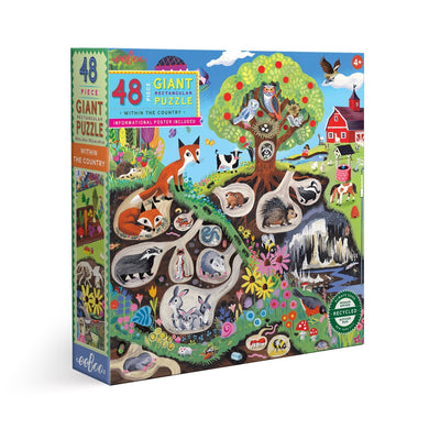 48 Piece Giant Puzzle - Within the Country by Eeboo Toys Eeboo   