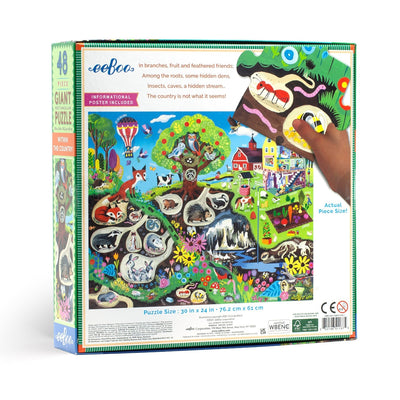 48 Piece Giant Puzzle - Within the Country by Eeboo Toys Eeboo   