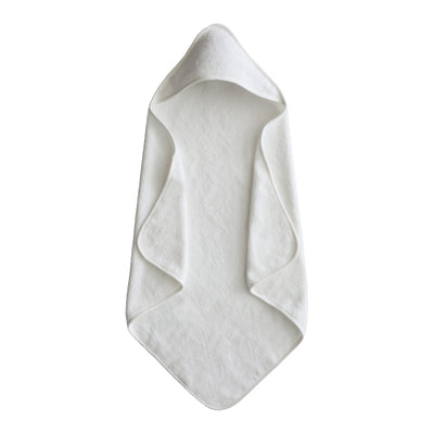 Organic Cotton Baby Hooded Towel - Pearl by Mushie & Co