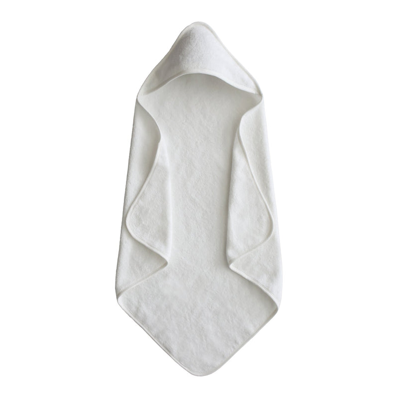 Organic Cotton Baby Hooded Towel - Pearl by Mushie & Co