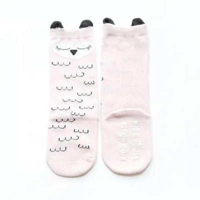 Pink Owl Knee High Socks by Portage and Main Accessories Portage and Main 0-2Y  