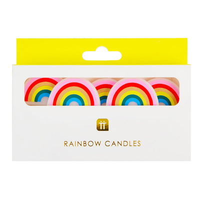 Rainbow Candles 5 Pack by Talking Tables Paper Goods + Party Supplies Talking Tables   