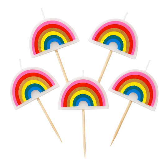 Rainbow Candles 5 Pack by Talking Tables