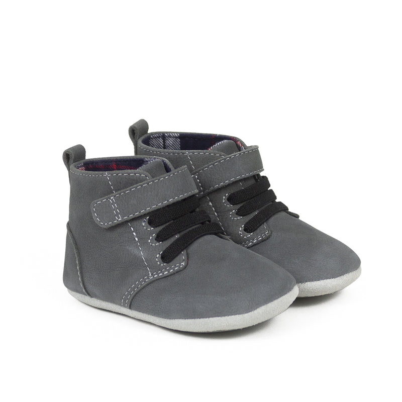 Thiago First Kicks - Charcoal by Robeez Shoes Robeez   