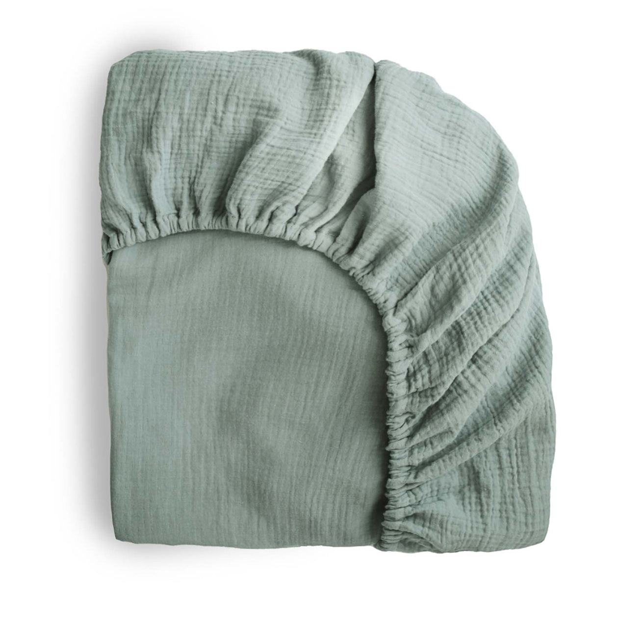 Extra Soft Muslin Crib Sheet - Roman Green by Mushie & Co Bedding Mushie & Co   
