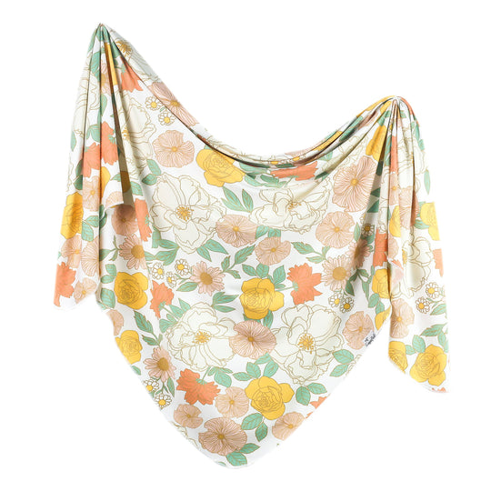 Knit Swaddle Blanket - Rose by Copper Pearl