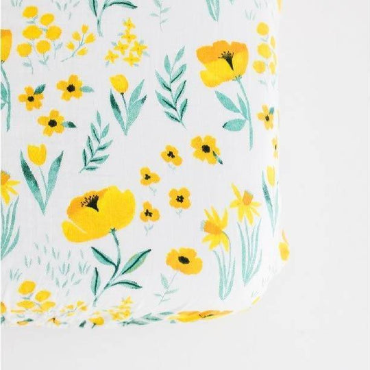 Cotton Muslin Crib Sheet - Buttercup Blossom by Clementine Kids