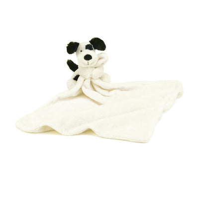 Soother Bashful Black + Cream Puppy by Jellycat Toys Jellycat   