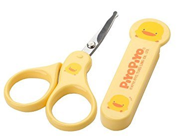 Baby Nail Scissors With Protective Cover - Yellow by Piyo Piyo Bath + Potty Piyo Piyo   