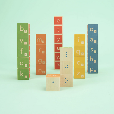Braille Wooden Blocks by Uncle Goose Toys Uncle Goose   