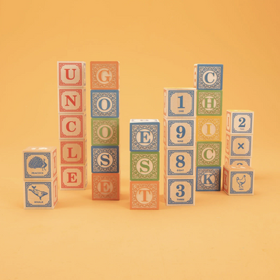 English Wooden ABC Blocks  by Uncle Goose Toys Uncle Goose   