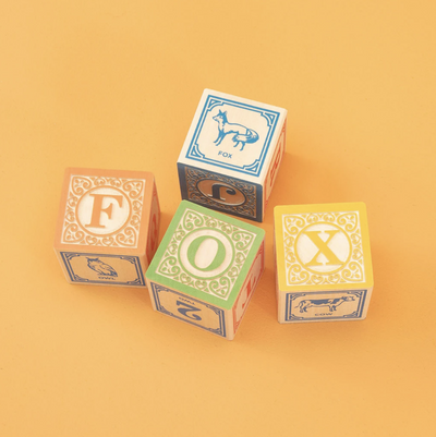 English Wooden ABC Blocks  by Uncle Goose Toys Uncle Goose   