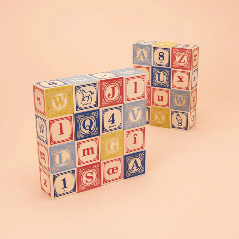 French Wooden ABC Blocks by Uncle Goose Toys Uncle Goose   