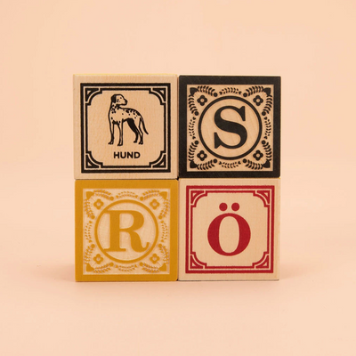 German Wooden ABC Blocks by Uncle Goose Toys Uncle Goose   