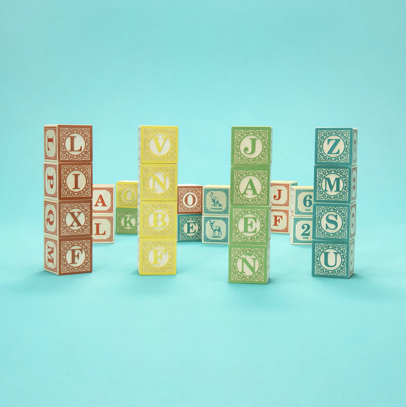 Spanish Wooden ABC Blocks by Uncle Goose Toys Uncle Goose   