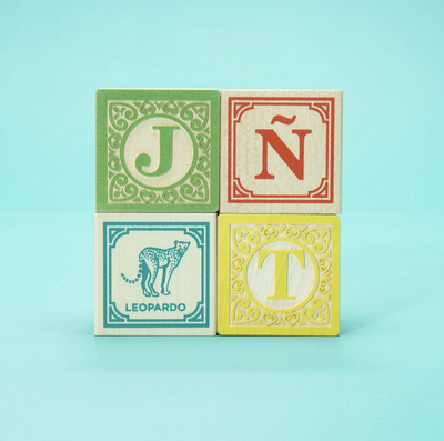 Spanish Wooden ABC Blocks by Uncle Goose Toys Uncle Goose   