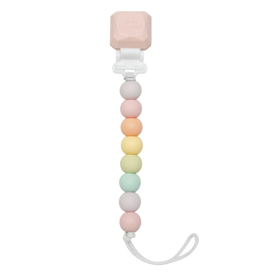 Lolli Gem Silicone Pacifier Clip - Cotton Candy by Loulou Lollipop