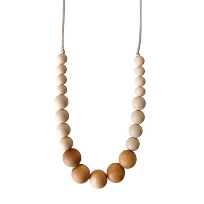 Landon Teething Necklace - Cream by Chewable Charm Accessories Chewable Charm   
