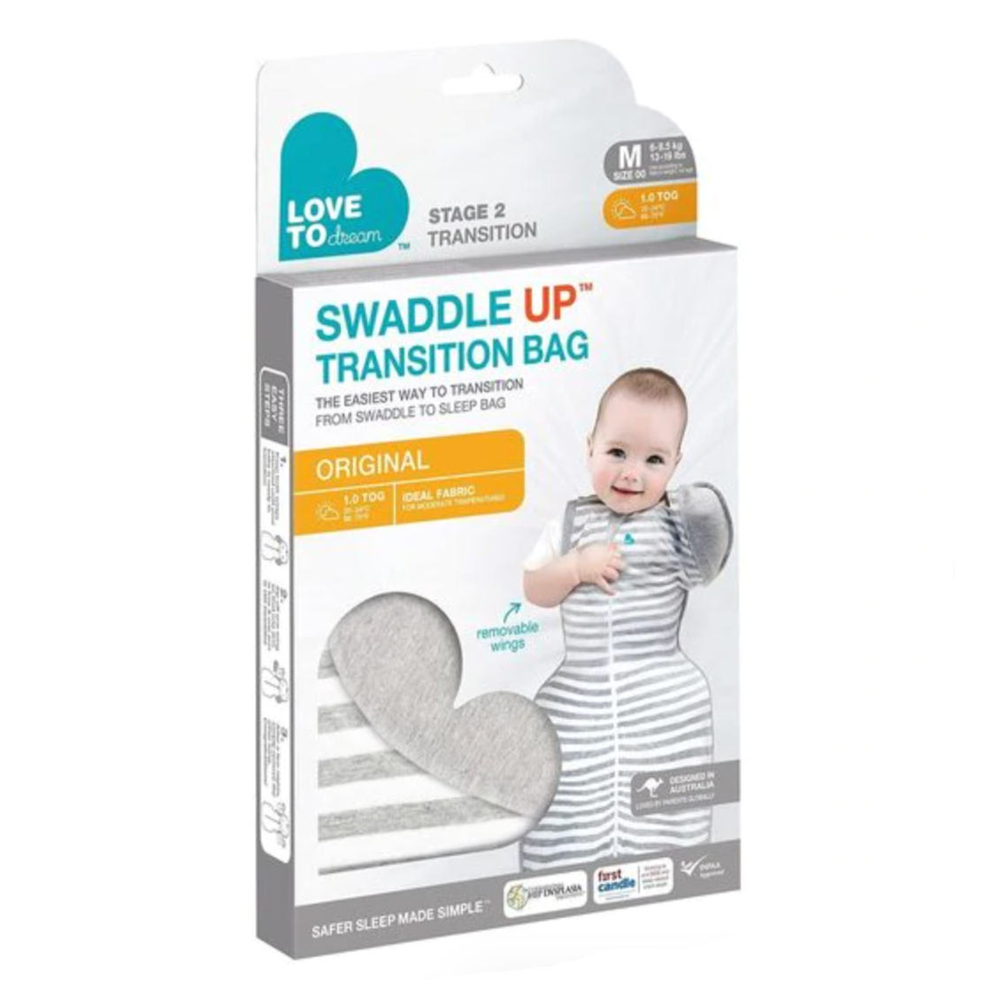 Swaddle Up Transition Bag - Grey by Love to Dream – Pacifier Kids Boutique