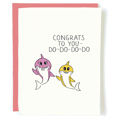 Baby Shark Pregnancy Card by Pop + Paper Paper Goods + Party Supplies Pop + Paper   