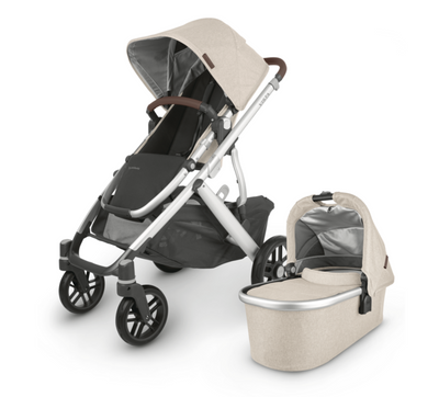 Vista V2 Stroller by UPPAbaby Gear UPPAbaby DECLAN (oat melange/silver/chestnut leather)  