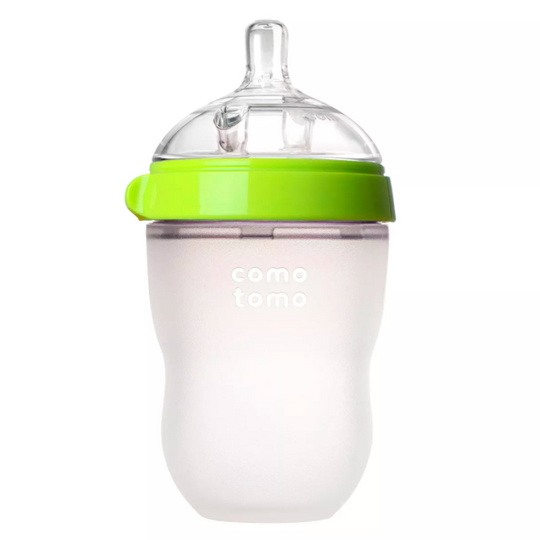 Comotomo Natural Feel Baby Bottle - Green 8 Oz