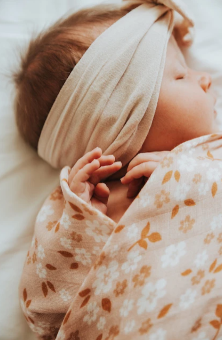 Whimsy Floral Swaddle - Multi Peach by Mini Wander Bedding Mini Wander   