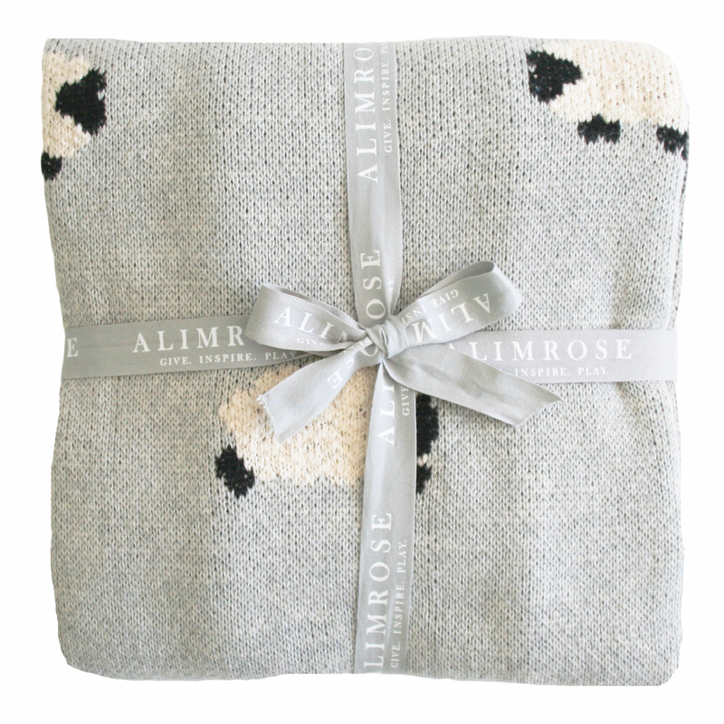 Baa Baa Baby Blanket - Grey by Alimrose Bedding Alimrose   