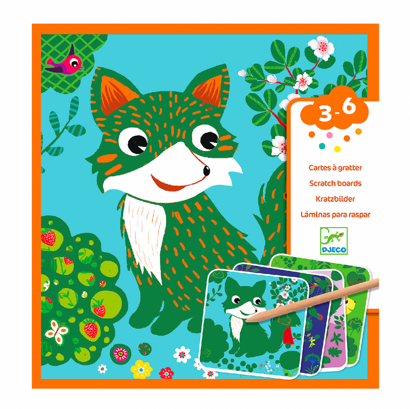 Scratch Cards  - Country Creatures by Djeco Toys Djeco   
