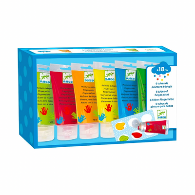 Six Tubes of Finger Paint - Classic by Djeco Toys Djeco   