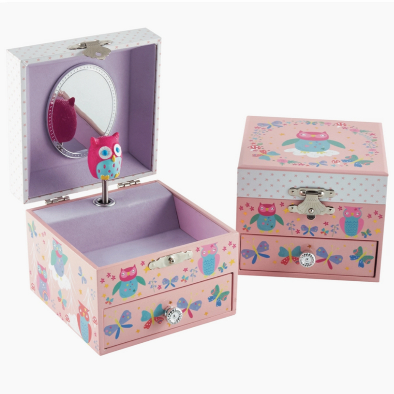 Owl +Butterfly Jewelry Box - Music: Beautiful Dreamer by Floss & Rock Accessories Floss & Rock   