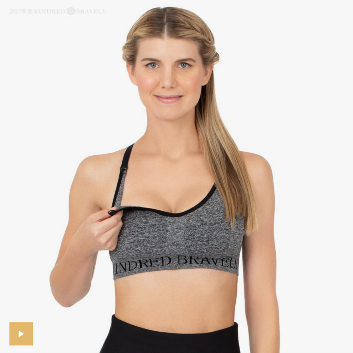 Sublime Support Nursing & Maternity Sports Bra - Grey by Kindred Bravely Nursing + Feeding Kindred Bravely   
