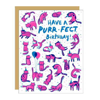 Purr-fect Birthday Card by HELLO! LUCKY Paper Goods + Party Supplies Egg Press   