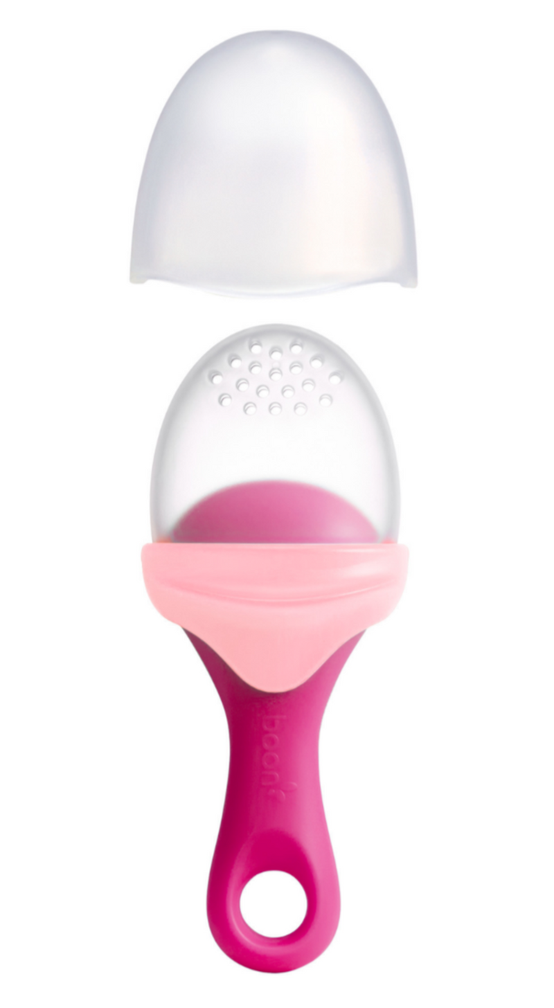 Pulp Silicone Feeding Teether - Pink by Boon Nursing + Feeding Boon   