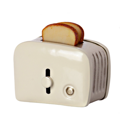 Miniature Toaster + Bread - Off-white by Maileg Toys Maileg   