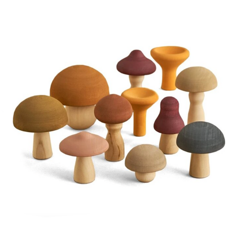 Wooden Mushroom Set by Raduga Grez Toys Raduga Grez   