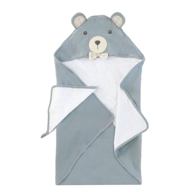 Petit Bear Terry Muslin Baby Towel and Washcloth Set by Mon Ami Bath + Potty Mon Ami   