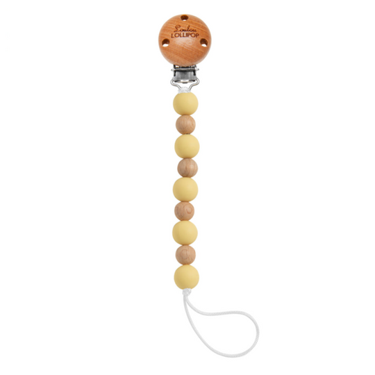Celeste Pacifier Clip - Sun by Loulou Lollipop