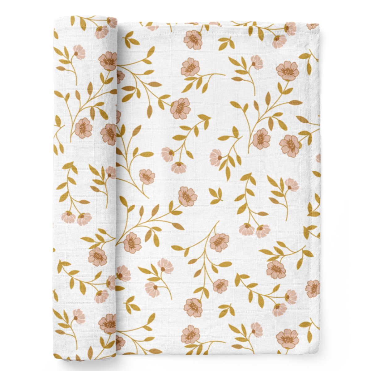 Wildflower Swaddle - White by Mini Wander Bedding Mini Wander   