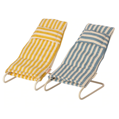 Beach Chair Set, Mouse by Maileg Toys Maileg   