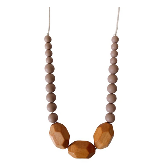 Austin Teething Necklace - Desert Taupe by Chewable Charm