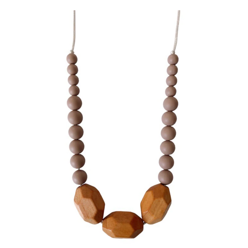 Austin Teething Necklace - Desert Taupe by Chewable Charm Accessories Chewable Charm   