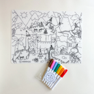 Silicone Reusable Coloring Tablemat by Miminoo Toys Miminoo Dinosaurs  
