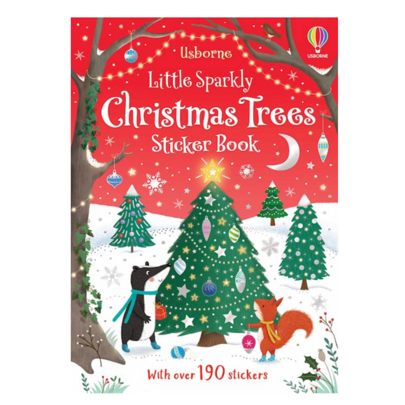 Little Sparkly Sticker Book - Christmas Trees Books Usborne Books   