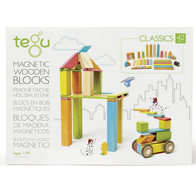 Magnetic Block Set 42 Pc Set - Tints by Tegu Toys Tegu   